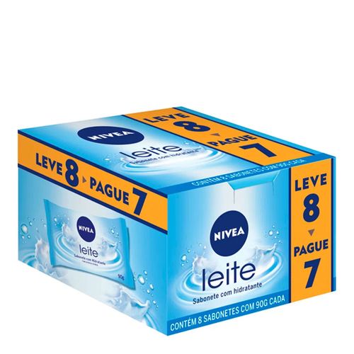 Sabonete Nivea Proteína do Leite 90g 8 Unidades Sabonete Nivea Proteína do Leite 90g 8 Unidades