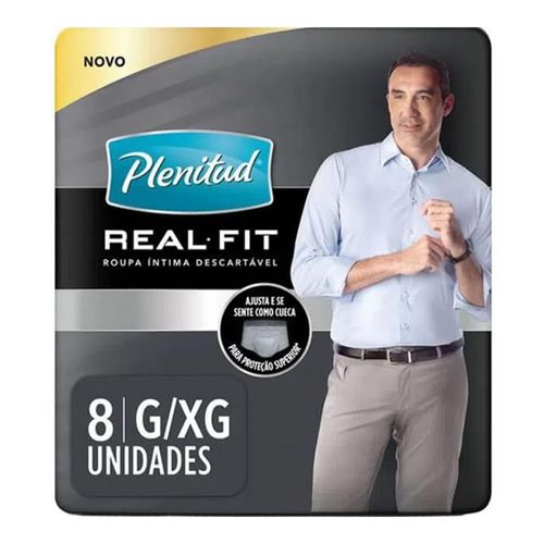 Roupa Intima Plenitud Real Fit Homem G/XG 8 unidades Roupa Intima Plenitud Real Fit Homem G/XG 8 unidades