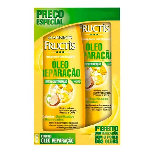 Kit Garnier Fructis Óleo Reparação Shampoo 400ml + Condicionador 200ml