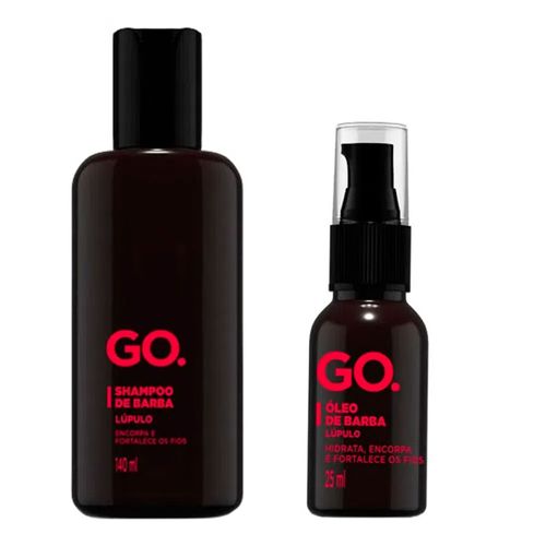 Kit Go. Lúpulo Shampoo 140ml + Óleo para Barba 25ml Kit Go. Lúpulo Shampoo 140ml + Óleo para Barba 25ml