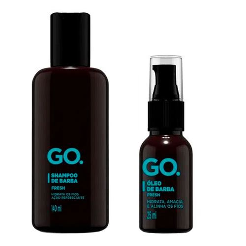 Kit Go. Fresh Shampoo 140ml + Óleo para Barba 25ml Kit Go. Fresh Shampoo 140ml + Óleo para Barba 25ml