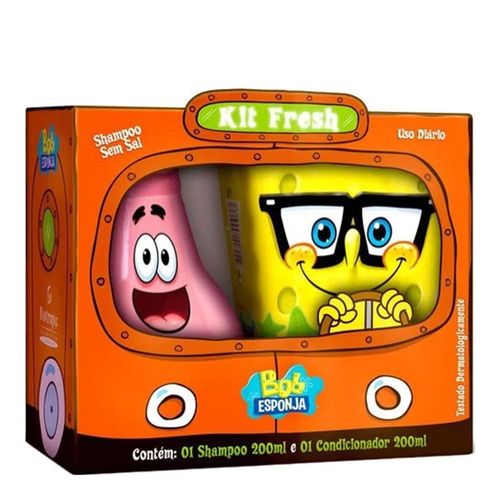 Kit Shampoo + Condicionador Bob Esponja + Patrick 200ml Kit Shampoo + Condicionador Bob Esponja + Patrick 200ml