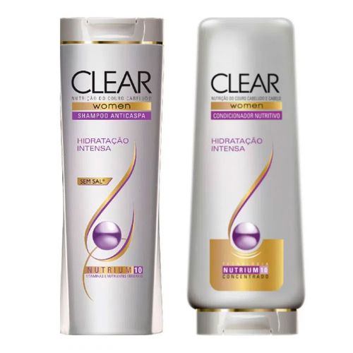 Kit Shampoo + Condicionador Clear Hidratação Intensa 400ml Kit Shampoo + Condicionador Clear Hidratação Intensa 400ml
