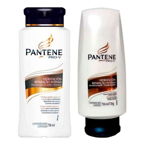 Kit Shampoo + Condicionador Pantene Reparação Intensa 750ml Kit Shampoo + Condicionador Pantene Reparação Intensa 750ml