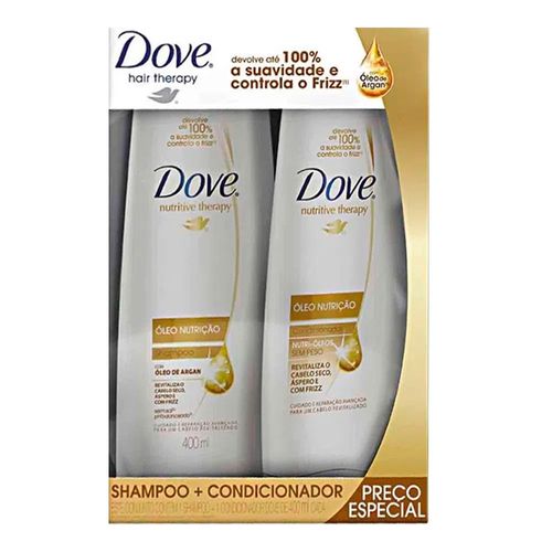 Kit Shampoo + Condicionador Dove Óleo Nutrição 400ml Kit Shampoo + Condicionador Dove Óleo Nutrição 400ml