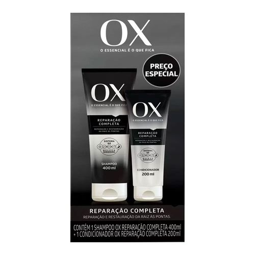 Kit Ox Reparacao Completa Shampoo 400ml + Condicionador 200ml Kit Ox Reparacao Completa Shampoo 400ml + Condicionador 200ml