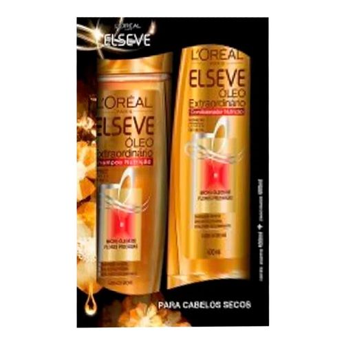 Kit Shampoo Elseve Óleo Extraordinário Nutrição 400ml + Condicionador 400ml