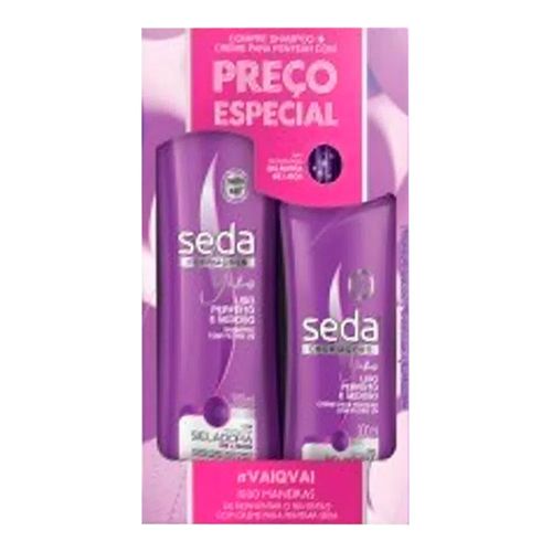 Kit Shampoo Seda Liso Perfeito 350ml + Creme para Pentear 300ml Kit Shampoo Seda Liso Perfeito 350ml + Creme para Pentear 300ml