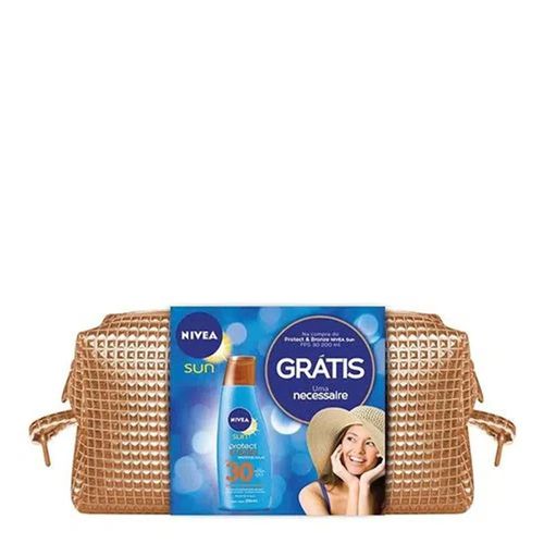 Kit Protetor Solar Nivea Sun FPS30 200ml Grátis Necessaire Kit Protetor Solar Nivea Sun FPS30 200ml Grátis Necessaire