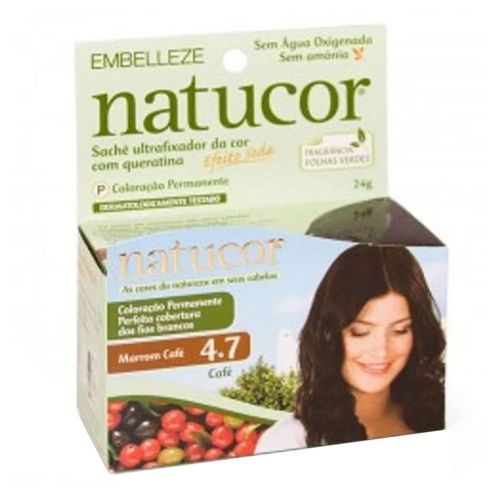 Tintura Natucor Embelleze 4.7 Marrom Café Tintura Natucor Embelleze 4.7 Marrom Café