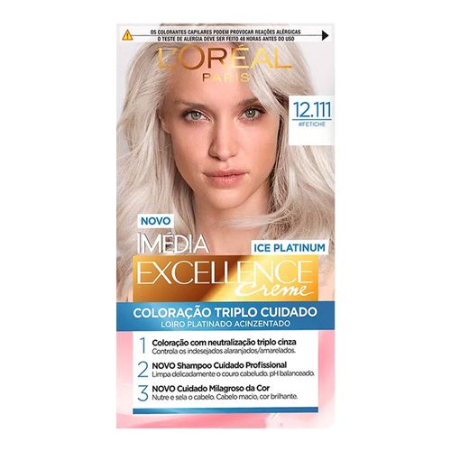 Tintura Permanente Imédia Excellence De L’oréal Paris Ice Colors 12.111 Fetiche Tintura Permanente Imédia Excellence De L’oréal Paris Ice Colors 12.111 Fetiche