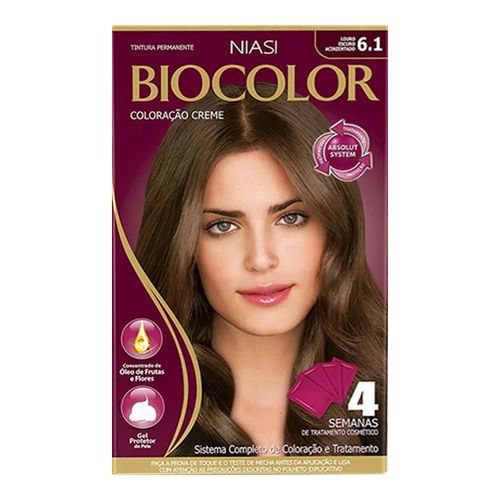 Tintura Biocolor Coloração Creme 6.1 Louro Escuro Acinzentado Tintura Biocolor Coloração Creme 6.1 Louro Escuro Acinzentado
