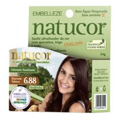Tintura Natucor Embelleze 6.88 Marrom Tabaco Tintura Natucor Embelleze 6.88 Marrom Tabaco