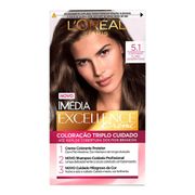 Tintura Permanente Imédia Excellence De L’oréal Paris 5,1 Castanho Claro Acinzentado
