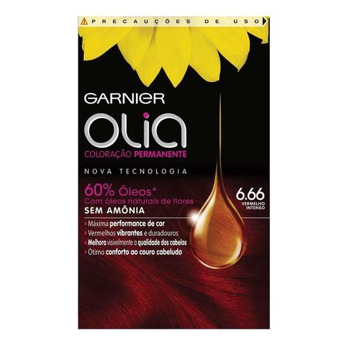 Tintura Garnier Olia 6.66 Vermelho Intenso