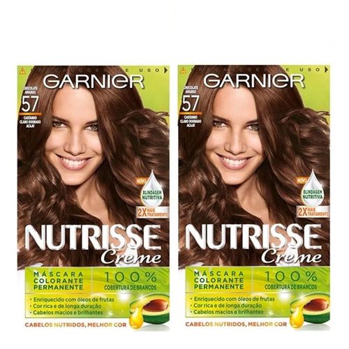 Tintura Garnier Nutrisse 57 Chocolate Puro 2 Unidades Tintura Garnier Nutrisse 57 Chocolate Puro 2 Unidades