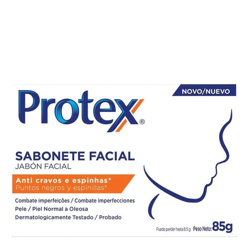 Sabonete Facial Anti Cravos e Espinhas Protex 85g Sabonete Facial Anti Cravos e Espinhas Protex 85g