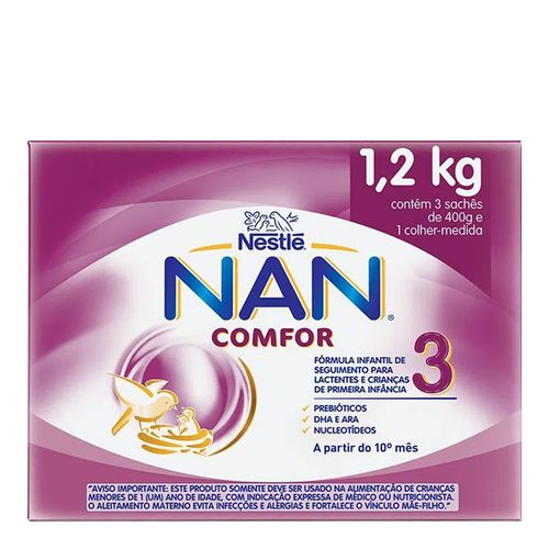 Fórmula Infantil Nan 3 Comfor 400g 3 Unidades Fórmula Infantil Nan 3 Comfor 400g 3 Unidades