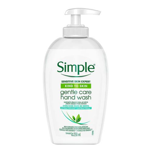 Sabonete Líquido para as Mãos Antibactericida Simple Gentle Care 250ml Sabonete Líquido para as Mãos Antibactericida Simple Gentle Care 250ml