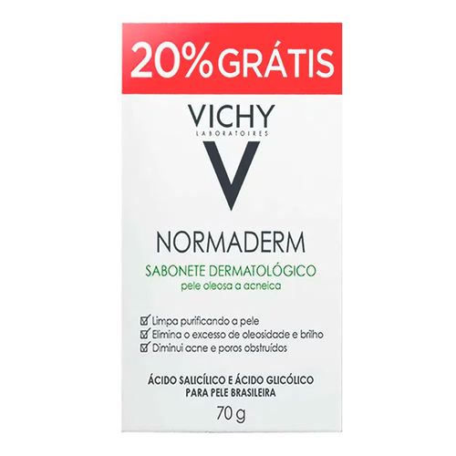Sabonete Facial Normaderm Vichy 70g Sabonete Facial Normaderm Vichy 70g