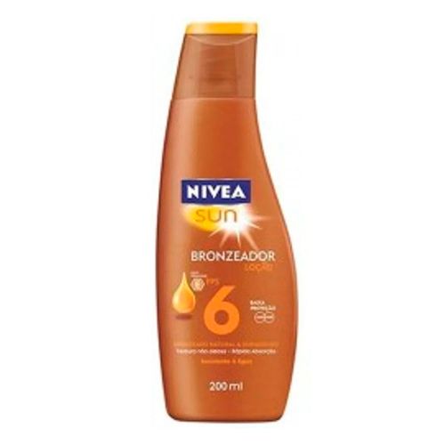 Loção Bronzeadora Nivea Sun FPS 6 200ml Loção Bronzeadora Nivea Sun FPS 6 200ml