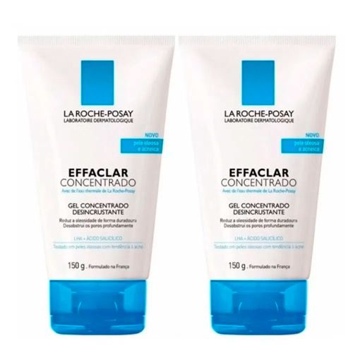 Kit Limpeza Facial La Roche-Posay Effaclar Gel Concentrado 150g C/ 2 Unidades