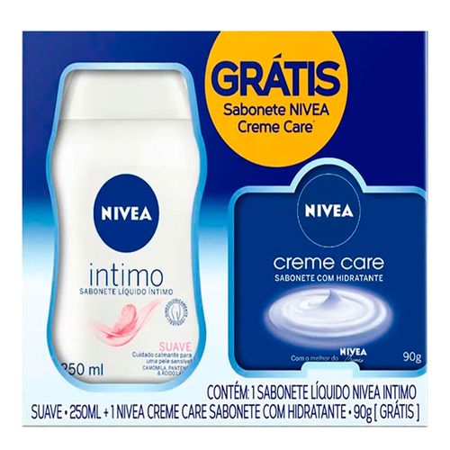 Kit Nivea Sabonete Líquido Intimo Suave 250ml + Sabonete Creme Care 90g Kit Nivea Sabonete Líquido Intimo Suave 250ml + Sabonete Creme Care 90g