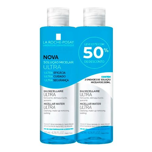 Kit Solução Micelar Ultra La Roche-Posay 200ml 2 Unidades Kit Solução Micelar Ultra La Roche-Posay 200ml 2 Unidades