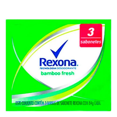 Kit Sabonete em Barra Rexona Bamboo Fresh 84g 3 Unidades Kit Sabonete em Barra Rexona Bamboo Fresh 84g 3 Unidades