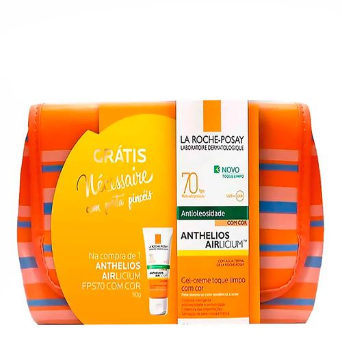 Kit La Roche-Posay Anthelios Airlicium FPS70 com Cor 50g + Nécessaire Exclusiva Kit La Roche-Posay Anthelios Airlicium FPS70 com Cor 50g + Nécessaire Exclusiva