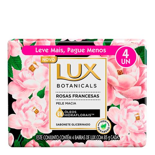 Kit Lux Botanicals Sabonete em Barra Rosas Francesas 4 Unidades