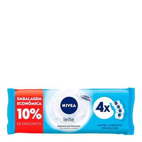 Kit Sabonete em Barra Nivea Proteína do Leite 4 Unidades de 85g Kit Sabonete em Barra Nivea Proteína do Leite 4 Unidades de 85g
