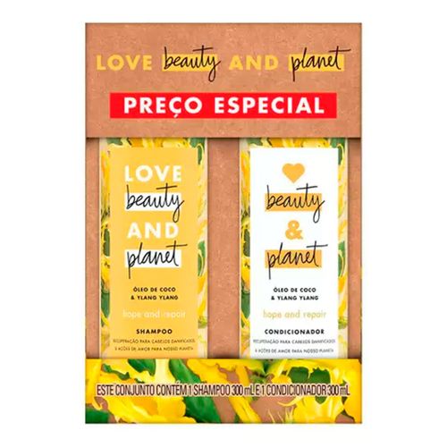 Kit Love Beauty And Planet Óleo de Coco e Ylang Ylang Shampoo 300ml + Condicionador 300ml