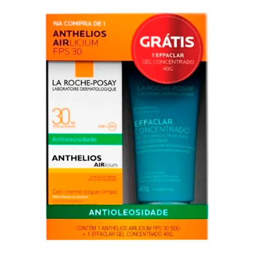 Kit La Roche Posay Gel Creme Facial Anthelios Airlicium FPS30 50g + Gel de Limpeza Effaclar Concentrado 40g Kit La Roche Posay Gel Creme Facial Anthelios Airlicium FPS30 50g + Gel de Limpeza Effaclar Concentrado 40g