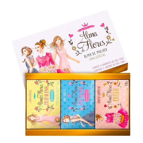 Kit Sabonete em Barra Alma de Mulher 130g 3 Unidades Kit Sabonete em Barra Alma de Mulher 130g 3 Unidades