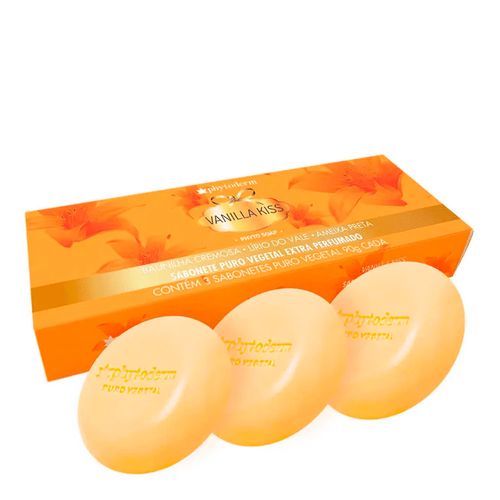 Kit Sabonete em Barra Phytoderm Vanilla Kiss 90g 3 Unidades Kit Sabonete em Barra Phytoderm Vanilla Kiss 90g 3 Unidades