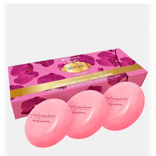 Kit Sabonete em Barra Phytoderm Sexy Girl 90g 3 Unidades Kit Sabonete em Barra Phytoderm Sexy Girl 90g 3 Unidades