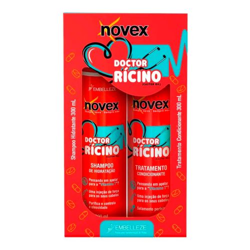 Kit Novex Doctor Rícino Shampoo 300ml + Condicionador 300ml Kit Novex Doctor Rícino Shampoo 300ml + Condicionador 300ml