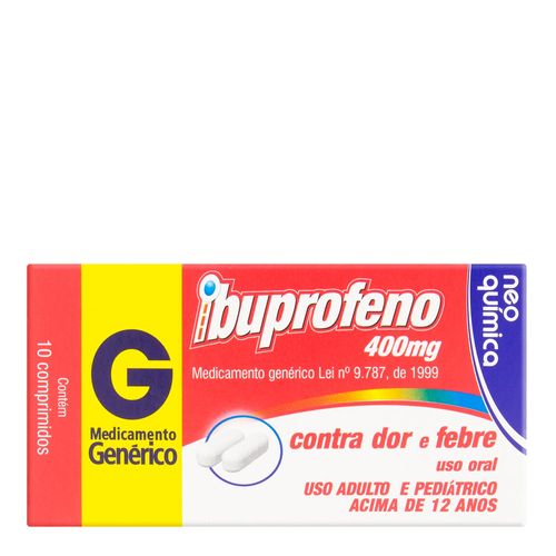 Ibuprofeno 400mg Neo Química 10 Comprimidos Ibuprofeno 400mg Neo Química 10 Comprimidos