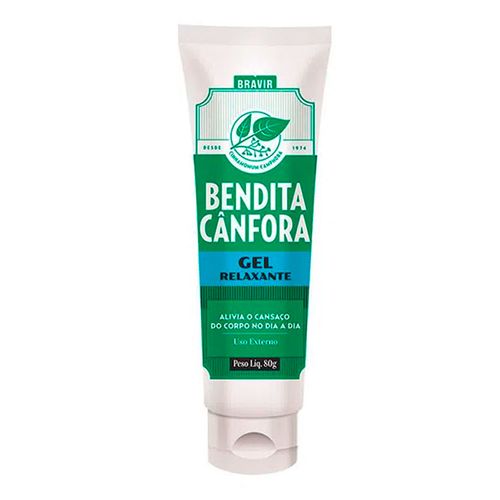 Gel Relaxante Bendita Cânfora Bravir 80g Gel Relaxante Bendita Cânfora Bravir 80g