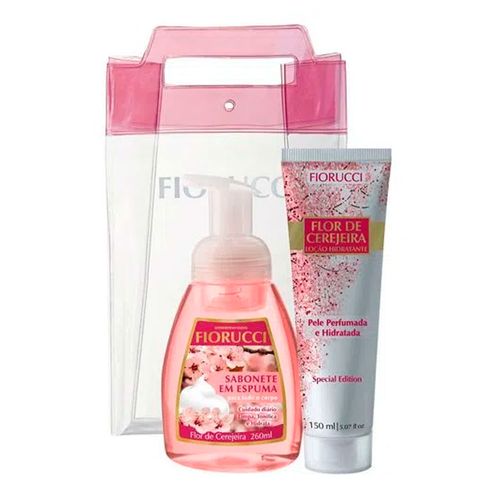 Kit Banho Fiorucci Flor de Cerejeira Sabonete em Espuma 260ml + Loção Hidratante 150ml