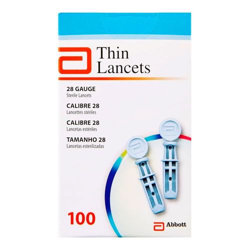 Lancetas Optium Thin Abbott - 100 Unidades Lancetas Optium Thin Abbott - 100 Unidades