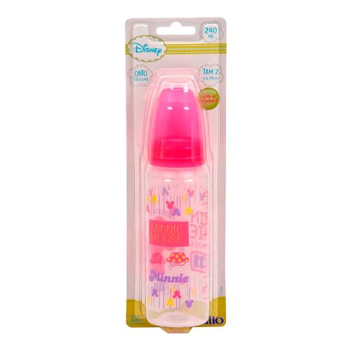 Mamadeira Lillo Disney Rosa Orto Silicone 240ml