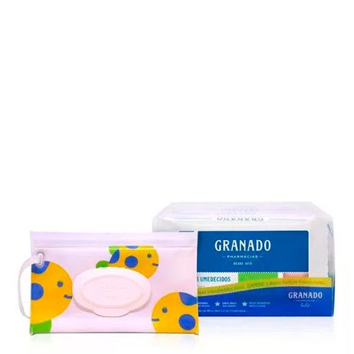 Kit Lenço Umedecido Granado Bebê 4 Unidades + Porta-Lenço Peixinhos Kit Lenço Umedecido Granado Bebê 4 Unidades + Porta-Lenço Peixinhos