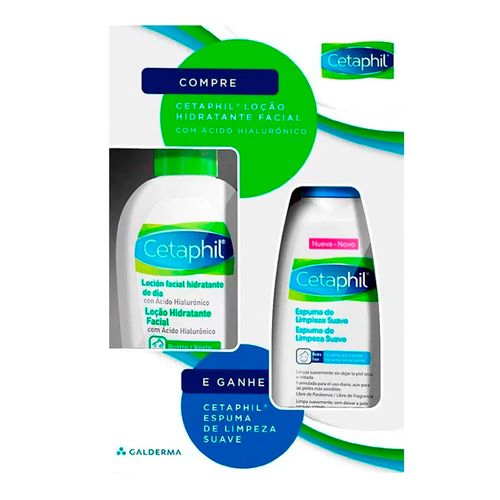 Kit Loção Hidratante Facial Cetaphil Ácido Hialuronico 88ml + Espuma de Limpeza Suave 236ml Kit Loção Hidratante Facial Cetaphil Ácido Hialuronico 88ml + Espuma de Limpeza Suave 236ml
