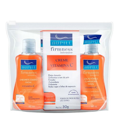 Kit Sabonete Facial Nupill Firmness 60ml + Creme Facial 30g + Loção Tônica 60ml Kit Sabonete Facial Nupill Firmness 60ml + Creme Facial 30g + Loção Tônica 60ml