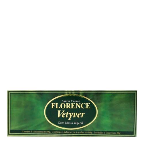 Kit Sabonete Florence Vetyver Luxo 80g 3 Unidades Kit Sabonete Florence Vetyver Luxo 80g 3 Unidades