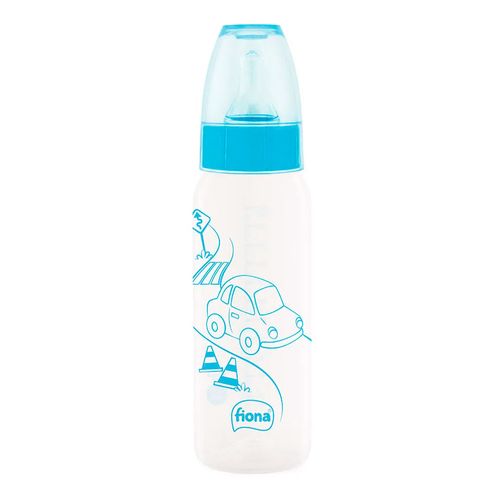 Mamadeira Fiona Clássica Silicone Azul 240ml