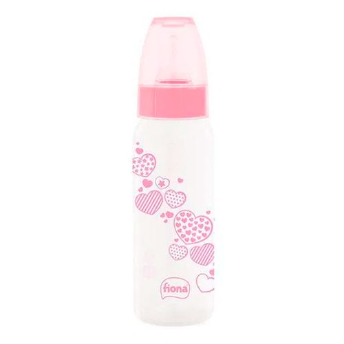 Mamadeira Fiona Clássica Silicone Rosa 240ml Mamadeira Fiona Clássica Silicone Rosa 240ml