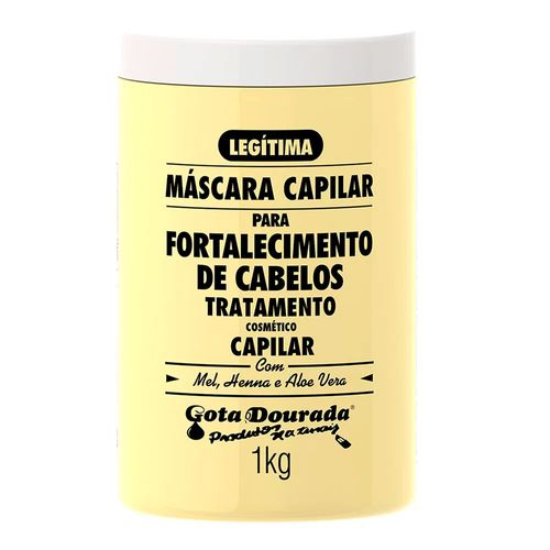 Máscara Capilar Gota Dourada Fortalecimento de Cabelos 1kg